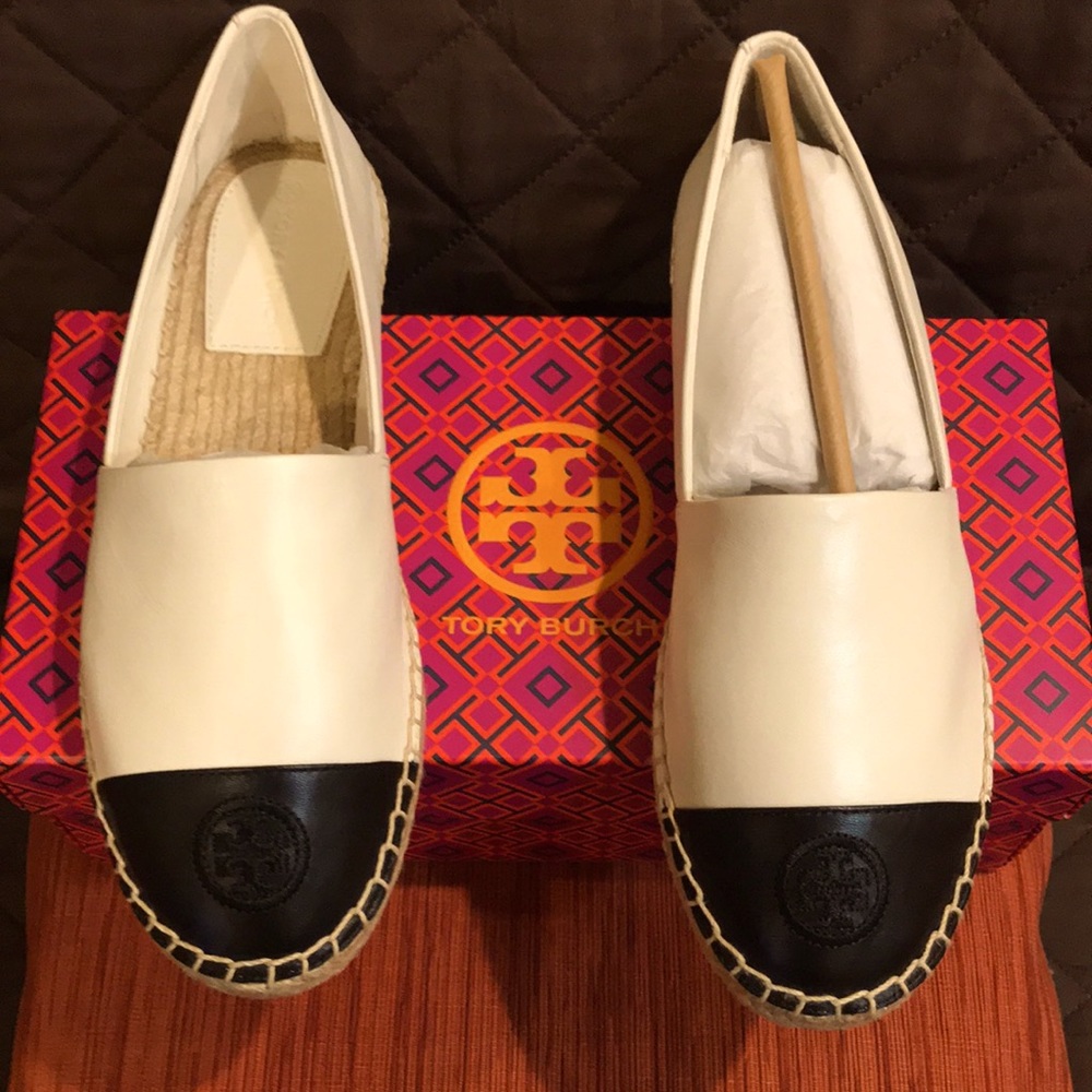 Tory Burch brand new the color-block Espadrille a bohemian classic with logo